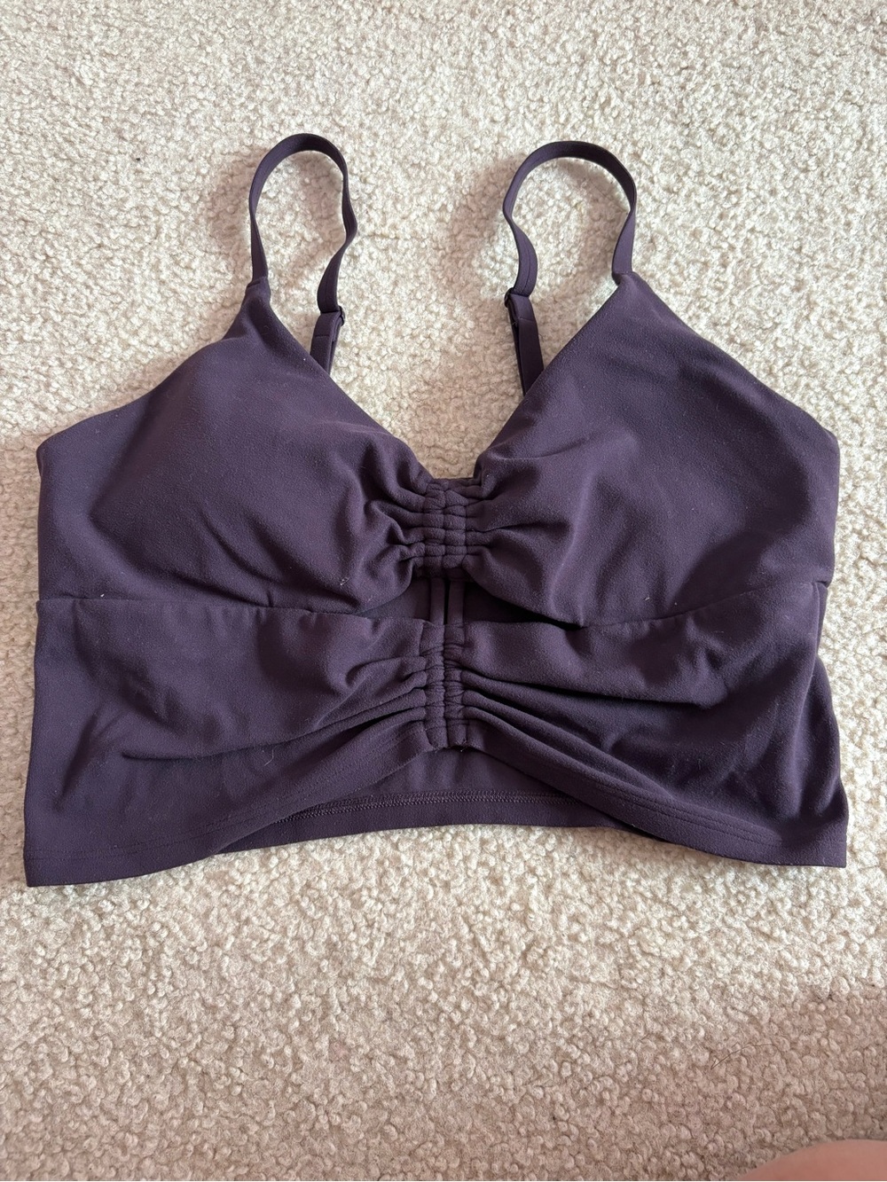 Athleta Ruched Bralette in Plum